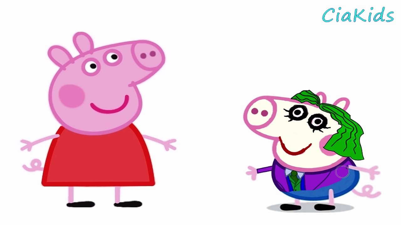 Spiderman vs Joker vs Frozen Elsa Peppa Pig em Português George Pig Fun Superhero Movie