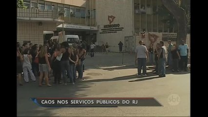Greve provoca caos no serviço público do Rio de Janeiro
