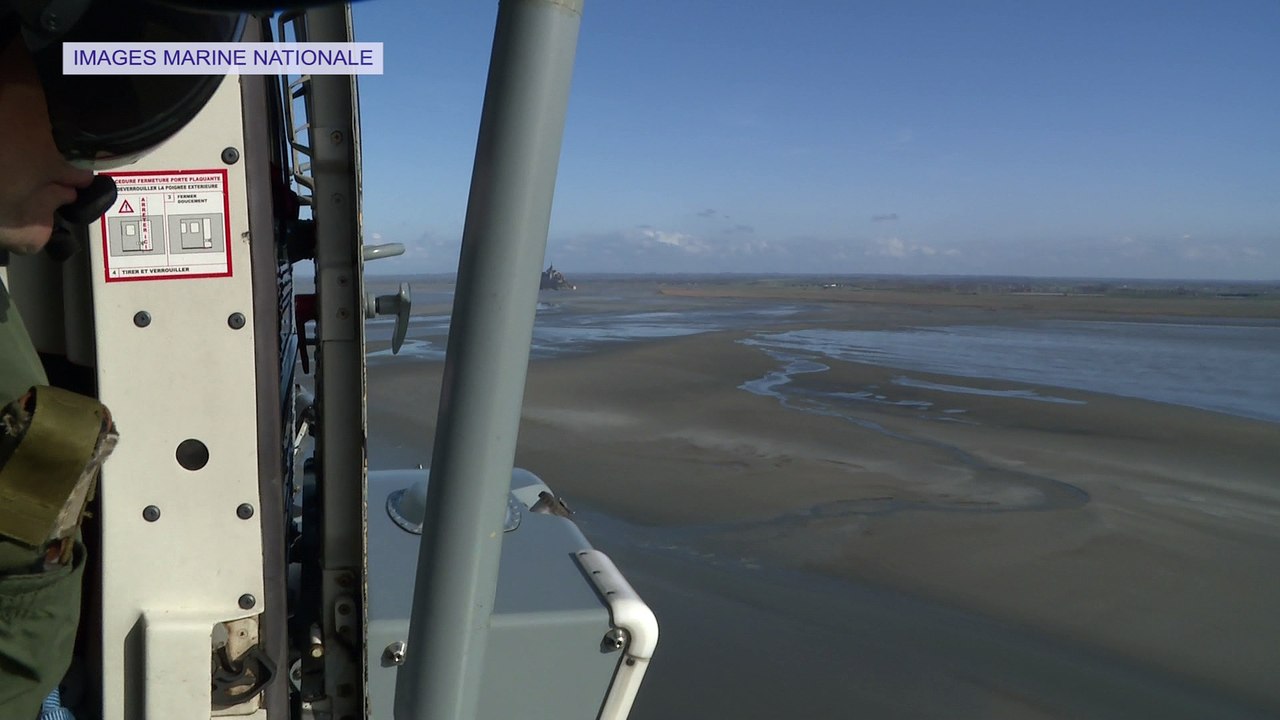 Surveillance du littoral par l'hélicoptère de la Marine nationale