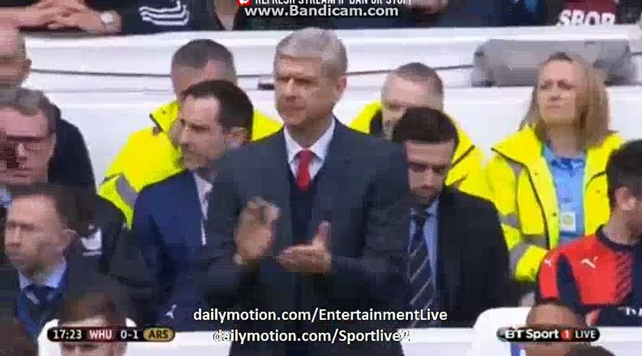 0-1 Mesut Özil Goal West Ham 0-1 Arsenal Premier League