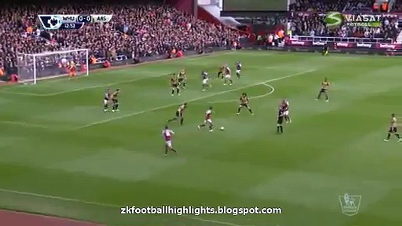 Manuel Lanzini Anulled Goal HD - West Ham 1-0 Arsenal - 09.04.2016