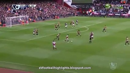 Manuel Lanzini Anulled Goal HD - West Ham 1-0 Arsenal - 09.04.2016