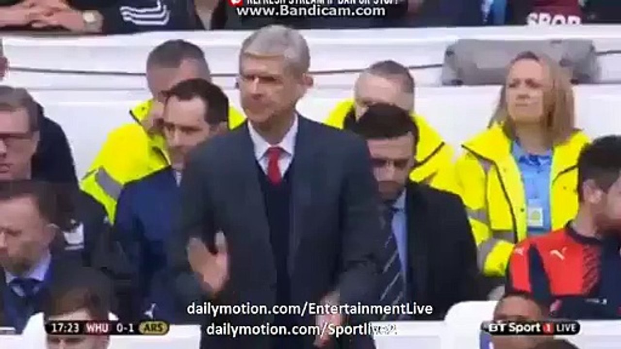 0-1 Mesut Özil Goal West Ham 0-1 Arsenal Premier League