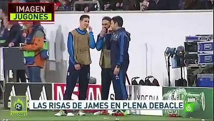 James Rodriguez Laughs above fail Real Madrid Players