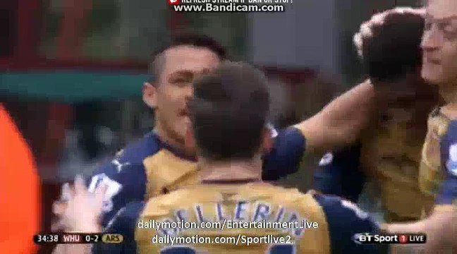 0-2 Sánchez Goal | West Ham 0-2 Arsenal Premier League