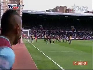 Andy Carroll Goal HD - West Ham United 2-2 Arsenal - 08.04.2016 HD