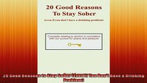 READ book  20 Good Reasons to Stay Sober Even If You Dont Have a Drinking Problem  FREE BOOOK ONLINE