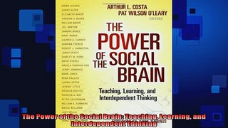 READ book  The Power of the Social Brain Teaching Learning and Interdependent Thinking  FREE BOOOK ONLINE