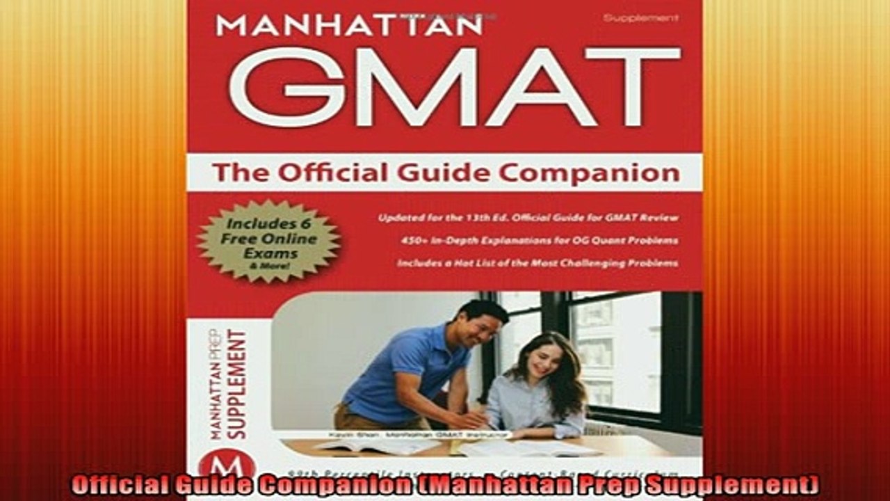 Free PDF Downlaod  Official Guide Companion Manhattan Prep Supplement  BOOK ONLINE
