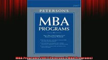 EBOOK ONLINE  MBA Programs 2007 Petersons MBA Programs  DOWNLOAD ONLINE