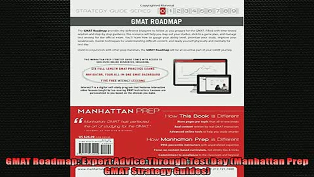 FREE DOWNLOAD  GMAT Roadmap Expert Advice Through Test Day Manhattan Prep GMAT Strategy Guides  FREE BOOOK ONLINE