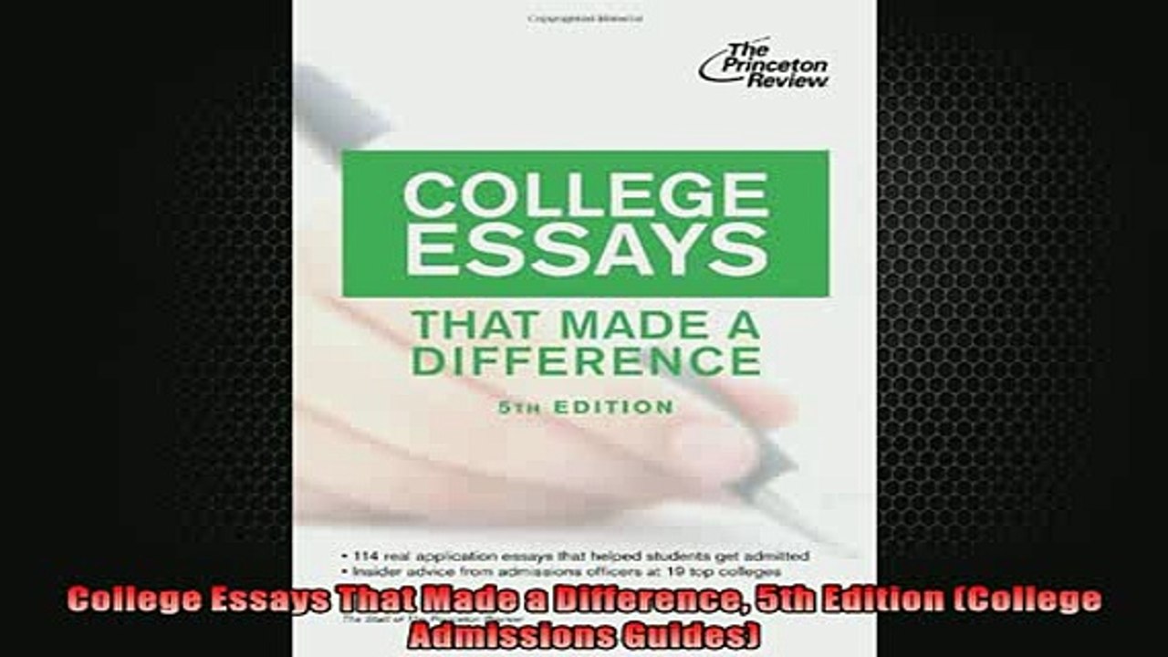READ book  College Essays That Made a Difference 5th Edition College Admissions Guides  FREE BOOOK ONLINE