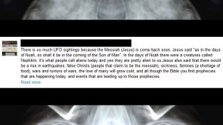 UFO News A Message Concerning Comments From Mister Enigma.