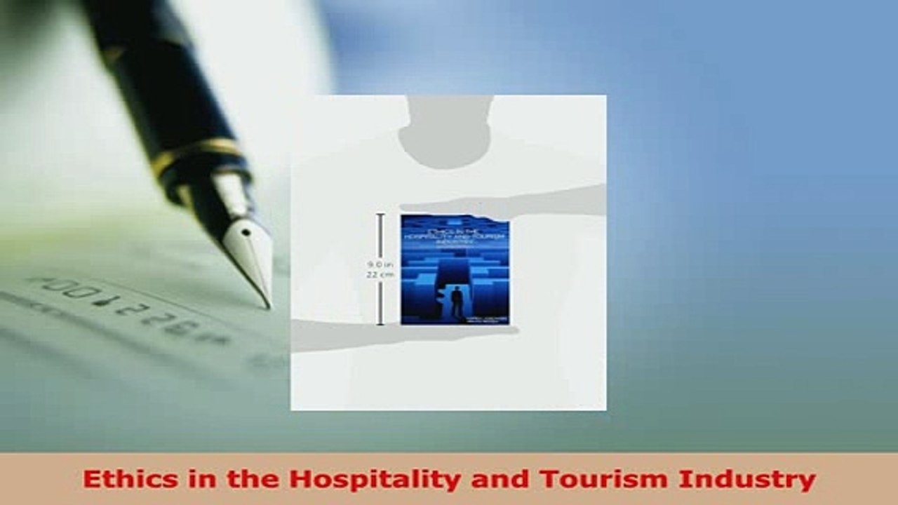 PDF  Ethics in the Hospitality and Tourism Industry Read Full Ebook