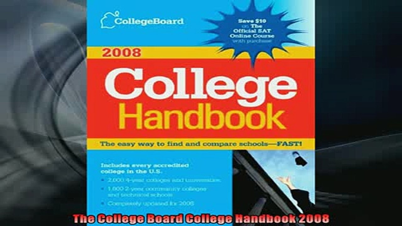 READ book  The College Board College Handbook 2008 READ ONLINE