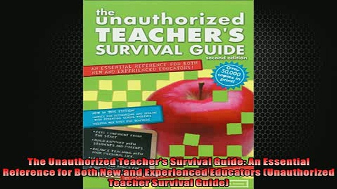 READ book  The Unauthorized Teachers Survival Guide An Essential Reference for Both New and READ ONLINE