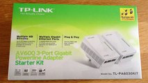 TP LINK AV600 3 Port Gigabit Powerline Adapter Starter Kit TL PA6030KIT Review