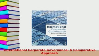 PDF  International Corporate Governance A Comparative Approach Download Online