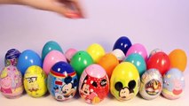 SURPRISE EGGS MICKEY MOUSE MINNIE MOUSE PEPPA PIG FROZEN ANGRY BIRDS PLAY DOH EGGS Part 3