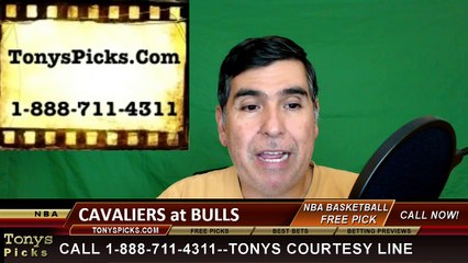Chicago Bulls vs. Cleveland Cavaliers Free Pick Prediction NBA Pro Basketball Odds Preview 4-9-2016
