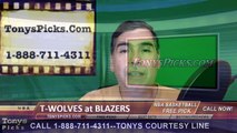 Portland Trailblazers vs. Minnesota Timberwolves Free Pick Prediction NBA Pro Basketball Odds Preview 4-9-2016