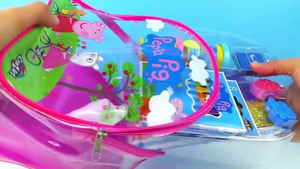 Peppa Pig Backpack Surprise toys videos for children ToyBoxMagic