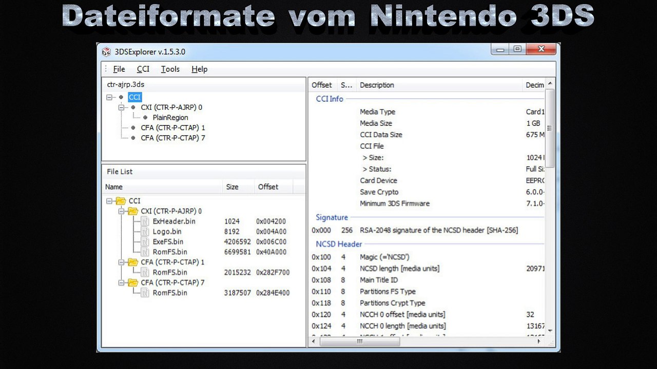 Nintendo 3DS ROM-Dateiformate [Deutsch|HD]