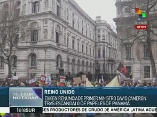 Miles de británicos piden la renuncia de Cameron por los Panama Papers