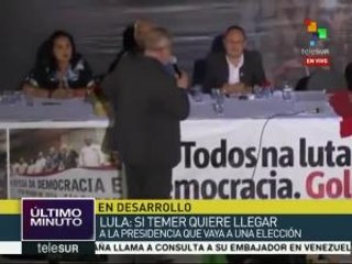Lula: Si Temer quiere llegar a la Presidencia que dispute una elección