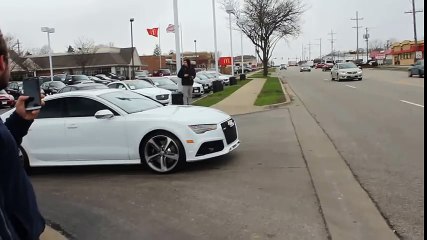 Mustang Crashes leaving Cars and Coffee Chicago