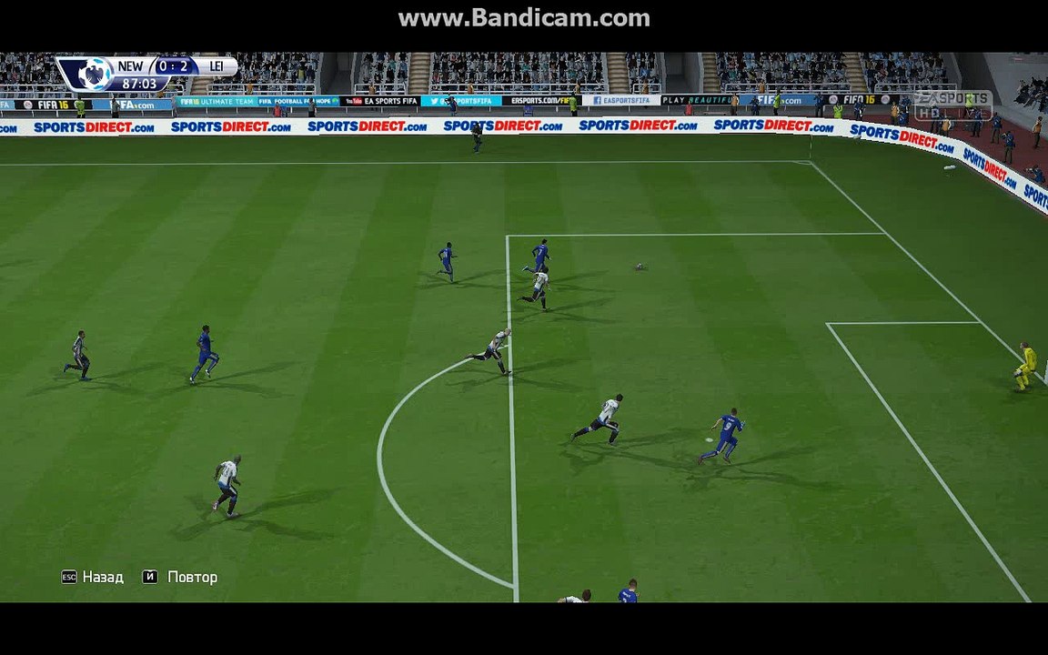 BPL 5 Тур. Ньюкасл - Лестер 0:3. Malozyomov, 88'