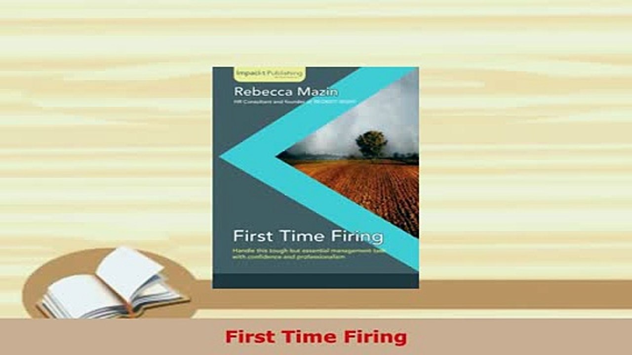 PDF  First Time Firing Download Online