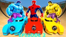 GTA V Episode 2 MONSTER TRUCKS COLORS PARTY Cars Cartoon Spiderman Epic Superhero Movie with Nursery Rhymes Songs ABC Alphabet For Kids