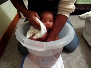 Jonah's Bath Time Tummy Tub - 7 Weeks Old