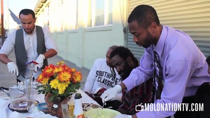 Having a Dinner with Homeless People - Thanksgiving