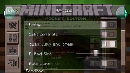 MCPE 0.12.0 Update New Controls Options