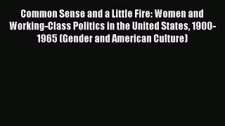 [Read book] Common Sense and a Little Fire: Women and Working-Class Politics in the United