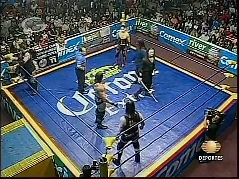 AAA-SinLimite 2009-03-22 Monterrey 06 Charly Manson, El Mesias & Vampiro Canadiense vs. La Legion Extranjera