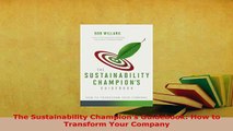 PDF  The Sustainability Champions Guidebook How to Transform Your Company Download Online