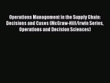 [Read book] Operations Management in the Supply Chain: Decisions and Cases (McGraw-Hill/Irwin