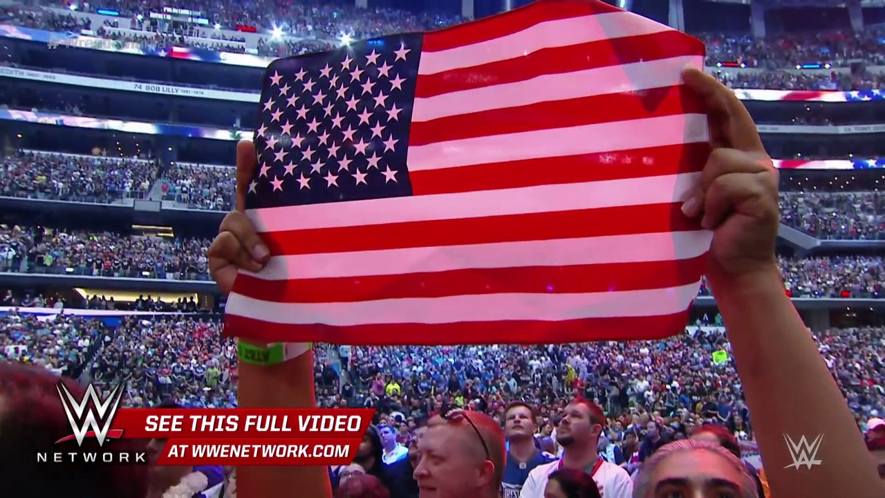 Fifth Harmony sings -America the Beautiful-- WrestleMania 32, April 3, 2016
