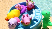 ❤ Peppa Pig Bath Squirters Pool Party with George, Dinosaur and Suzy Sheep