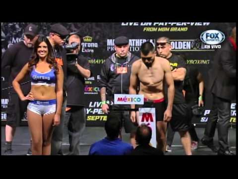 Pesaje Angulo vs De la Rosa