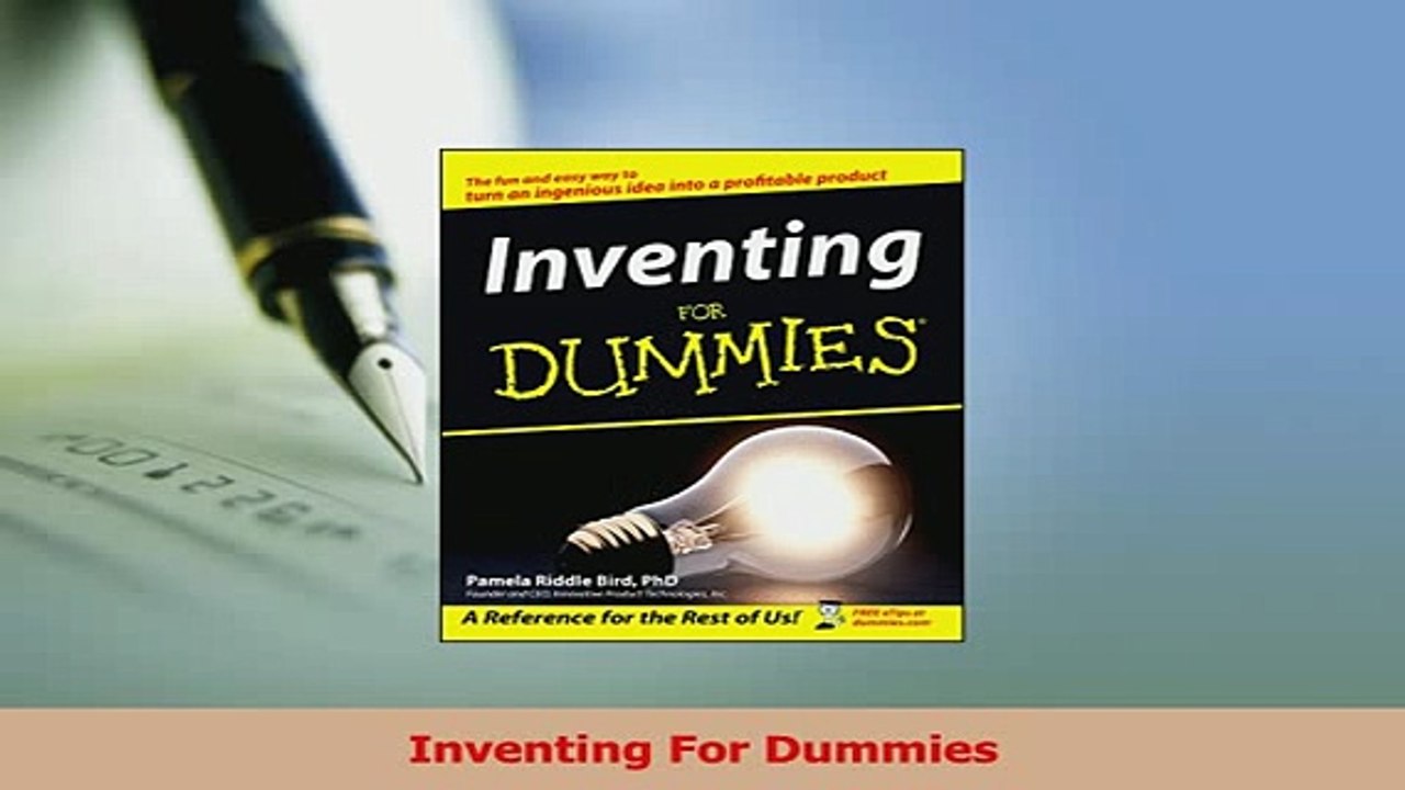 Read  Inventing For Dummies Ebook Free