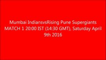 IPL 2016 - 1st Match Mumbai IndiansvsRising Pune Supergiants -highlights