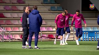 FCB Training Session: Recovery session after Champions League win