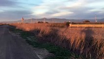 Pretty sunset after feeding falcon at 15 minutes before sunset