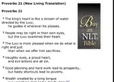 Proverbs Ch 21 NLT Translation read by Mr. Mena