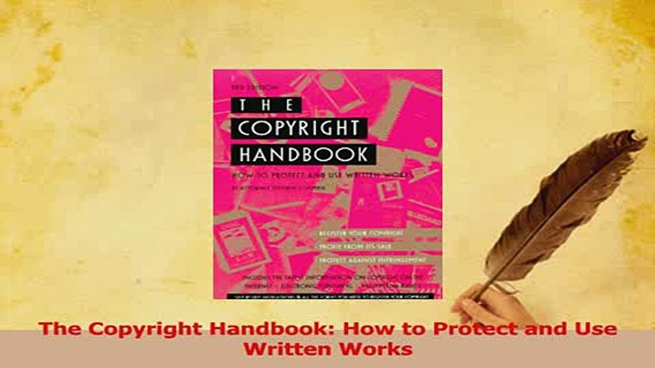 PDF  The Copyright Handbook How to Protect and Use Written Works Read Full Ebook