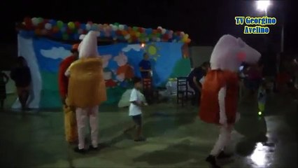 Peppa Pig no Natal das Crianças em Patané, distrito de Arez/RN